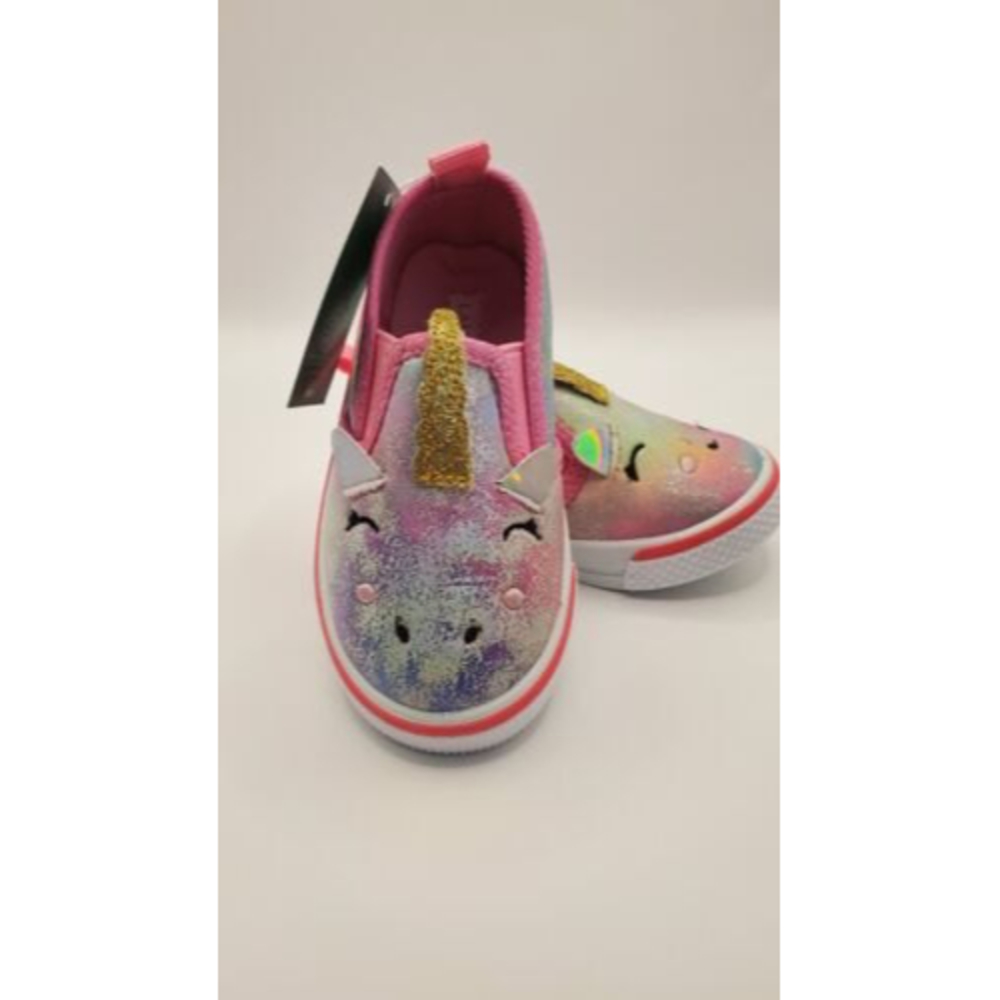Laura Ashley Toddler Cavas Unicorn Shoes  Size 5 New